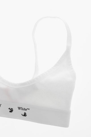 Bandeau- und gerippter BH mit elastischem Bund