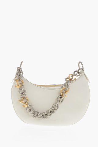Leather Hobo Bag HEMISPHERE S With Chain Detail