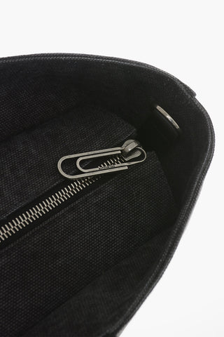 Tote Bag HARD CORE aus Denim mit kontrastierendem Print