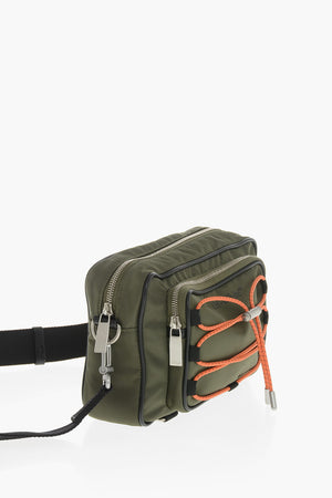 Technical Fabric Crossbody Bag COURRIER CAMERA With Contrasting Laces