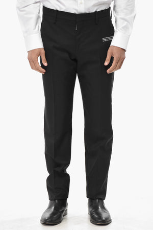 PERMANENT Skinny-Hose Aus Schurwolle Mit Print