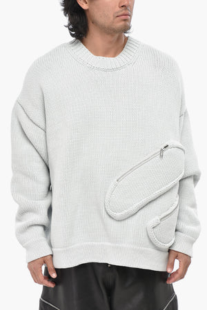 SEASONAL Maglia Girocollo MULTIPOCKETS con Tasche a Zip