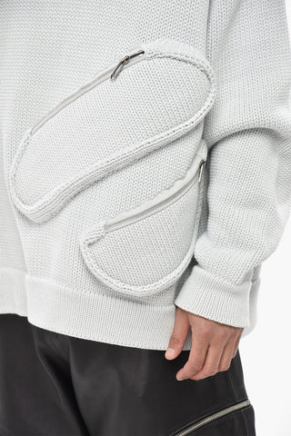 SEASONAL Maglia Girocollo MULTIPOCKETS con Tasche a Zip