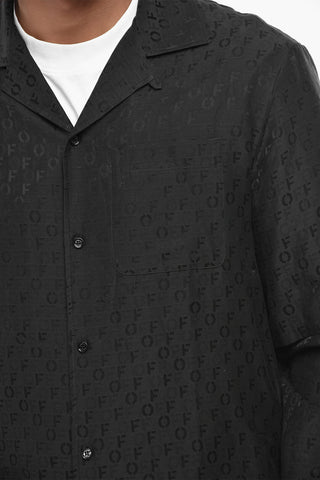 Silk Blend Jacquard Shirt With Double-Fabric Design