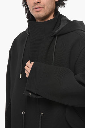 Wool Parka with Waist Drawstring and Hood