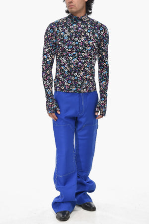 SEASONAL Top a Maniche Lunghe 2ND SKIN con Motivo Floreale