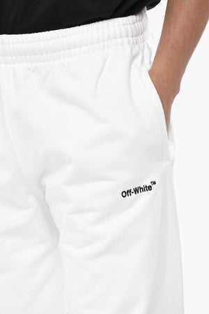 Joggers in Cotone Garzato con Logo Ricamato