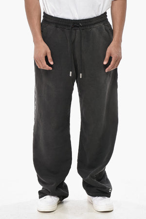 Brushed Cotton Joggers EYELET With Decorative Eyelets