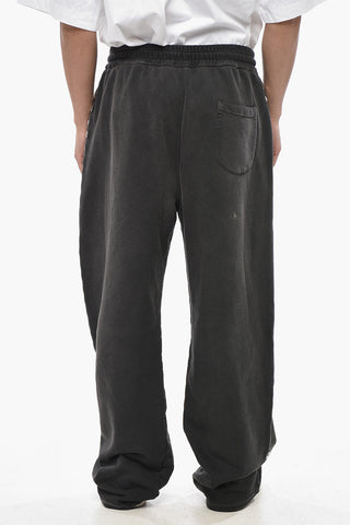 Brushed Cotton Joggers EYELET With Decorative Eyelets
