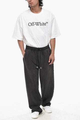 Brushed Cotton Joggers EYELET With Decorative Eyelets