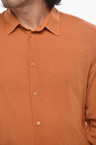 Camicia in Jersey SILKJER con Collo Francese