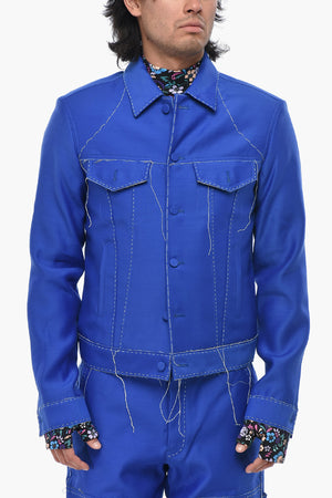 Silk-Blend Jacket AILEN FACE with Exposed Seams