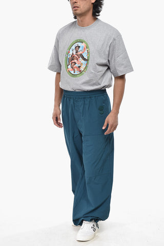 Joggers aus Nylon PEACH mit Kordel am Knöchel