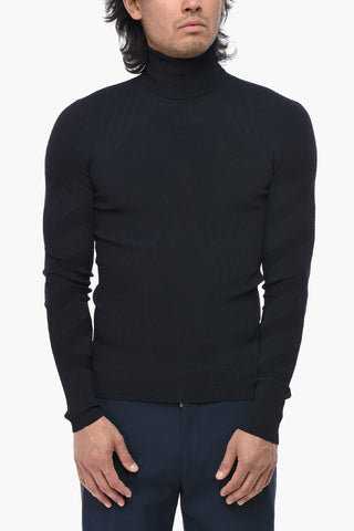Maglia a Collo Alto DIAGS KNIT in Tessuto Stretch