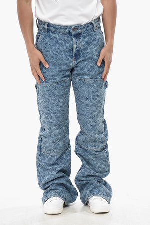 SEASONAL Embroidered Denim Regular-Fit Jeans FLOWERS 29cm