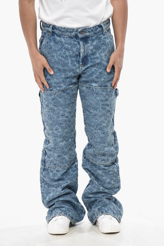 SEASONAL Embroidered Denim Regular-Fit Jeans FLOWERS 29cm