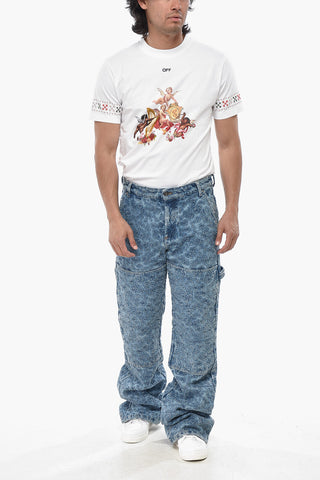 SEASONAL Embroidered Denim Regular-Fit Jeans FLOWERS 29cm