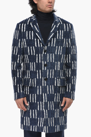 Veloursmantel SHIBORI mit geometrischem Muster