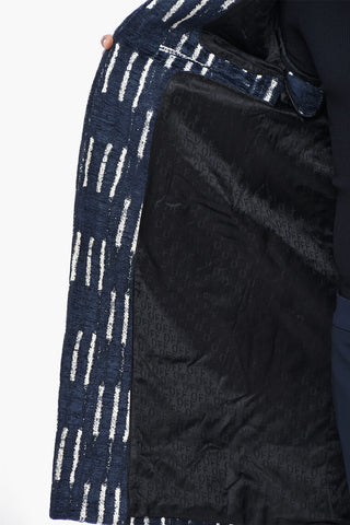 Veloursmantel SHIBORI mit geometrischem Muster