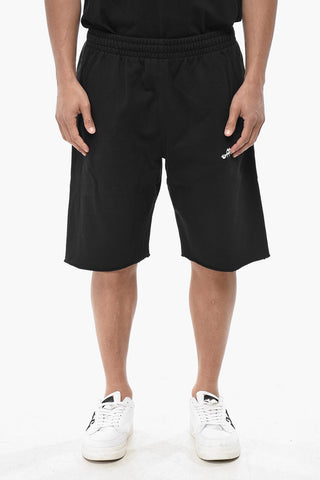 Brushed Cotton Shorts with Raw Hem
