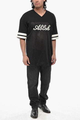T-Shirt in Tessuto Tecnico FOOTBALL con Scollo a V