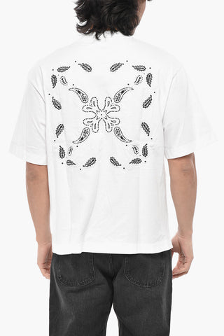 T-Shirt Mit Rundhalsausschnitt BANDANA ARROW Aus Bestickter Baumwolle