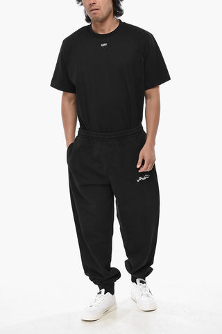 Joggers in Cotone SCRIPT con Logo Ricamato