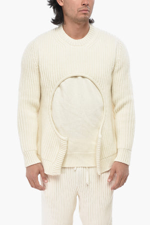 Cotton Blend Pullover METEOR With Double-Fabric Detail