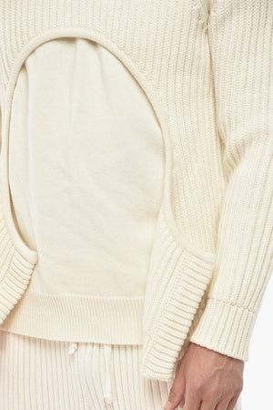 Cotton Blend Pullover METEOR With Double-Fabric Detail