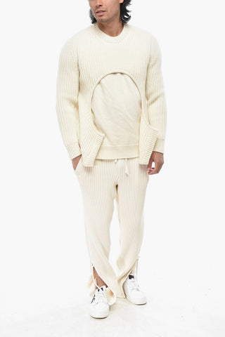 Cotton Blend Pullover METEOR With Double-Fabric Detail