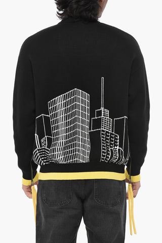 Crew-Neck Sweater SKYLINE Jacquard Wool-Blend