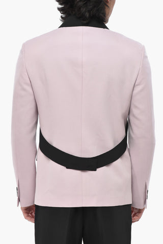 Blazer Relaxed Fit STICKER COLLAR con Dettaglio Criss Cross
