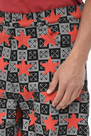 Coated Cotton Five-Pocket Pants STRARS With Arrow Pattern