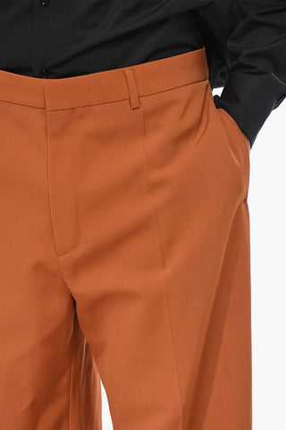 4-Pocket Virgin Wool Trousers With Concealed Closure