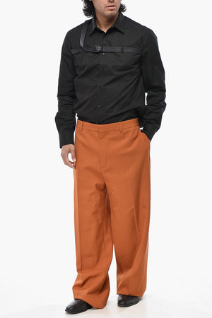 4-Pocket Virgin Wool Trousers With Concealed Closure