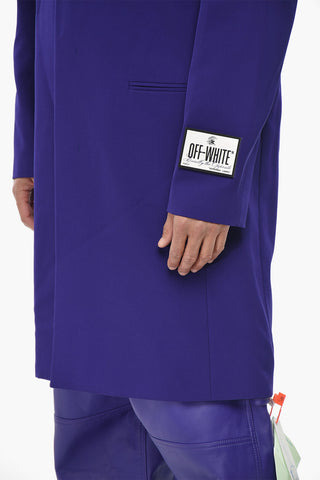 SEASONAL Wool Coat WAVE TAG With Lapel-Less Design