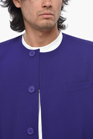 SEASONAL Cappotto in Lana WAVE TAG con Design Lapel-less