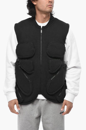 SEASONAL Zip-up Knit Vest MULTIPOCKETS