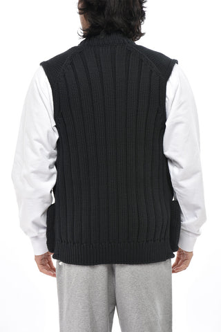 SEASONAL Zip-up Knit Vest MULTIPOCKETS