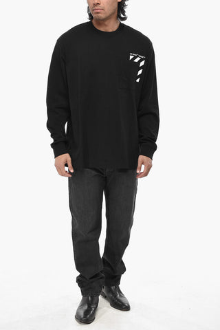 PERMANENT Cotton Long Sleeve T-Shirt DIAG PKT