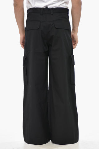 Cargohose im Wide-Leg-Schnitt aus Baumwolle EYELET