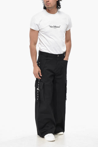 Cargohose im Wide-Leg-Schnitt aus Baumwolle EYELET
