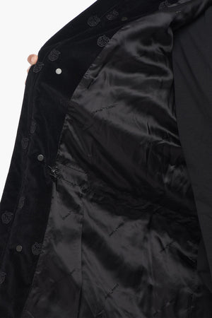 Velour Jacket HANDS OFF with All-Over Embroidery