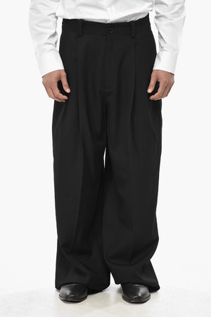 Virgin Wool 4-Pocket Trousers With 2 Pleats