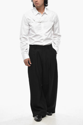 Pantaloni 4 Tasche in Lana Vergine a 2 Pinces