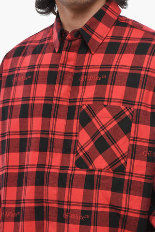 Gesteppte Overshirt aus Baumwollflanell mit Karomuster