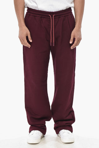 Joggers aus angerauter Baumwolle OW mit gesticktem Monogramm