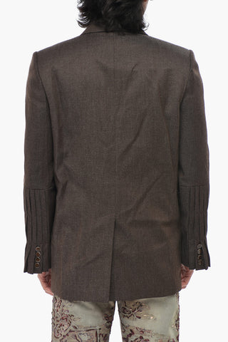 TAILORING Blazer in Lana Twill con Tasche ad Aletta