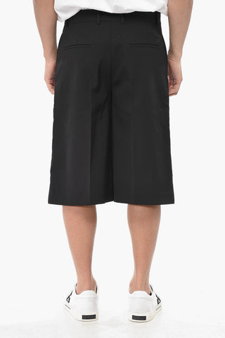 Shorts Aus Schurwolle ZIP TAIL Mit Verdecktem Verschluss