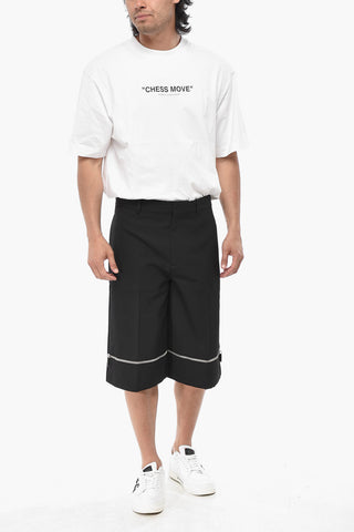 Shorts Aus Schurwolle ZIP TAIL Mit Verdecktem Verschluss